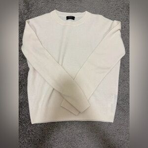 Massimo Dutti White Cashmere Crewneck